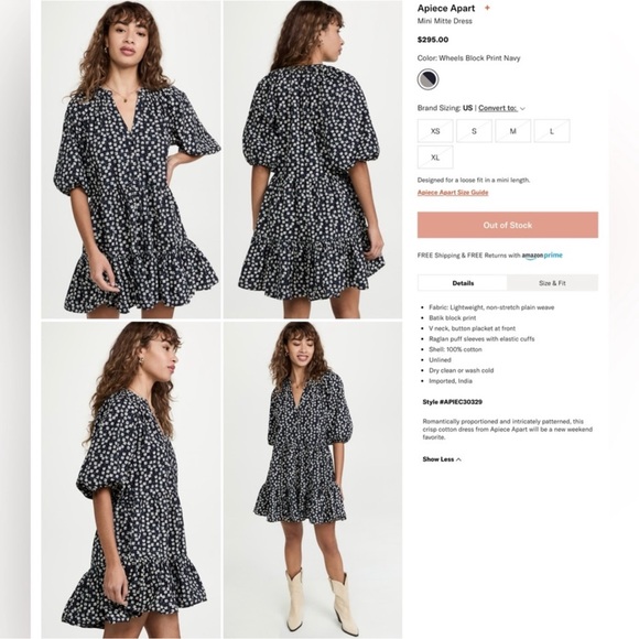 NWT APIECE APART DRESS - Picture 4 of 6